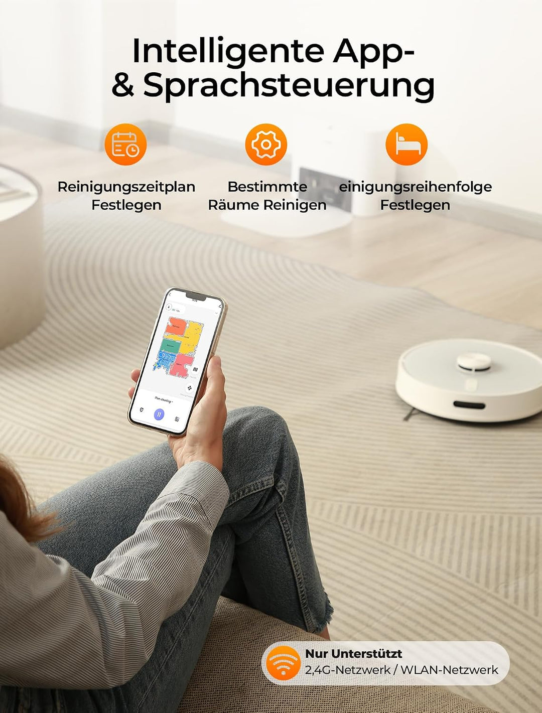 R10 Roboterstaubsauger mit Wischfunktion und Kartierung
