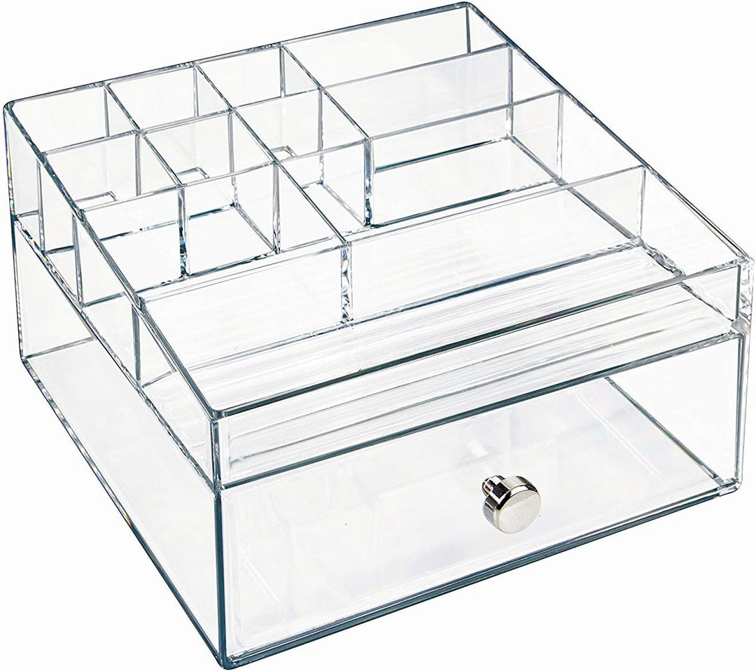 iDesign 37360EU Clarity Kosmetik-Organizer mit Schublade, durchsichtig, Kosmetik-Organizer mit Schub