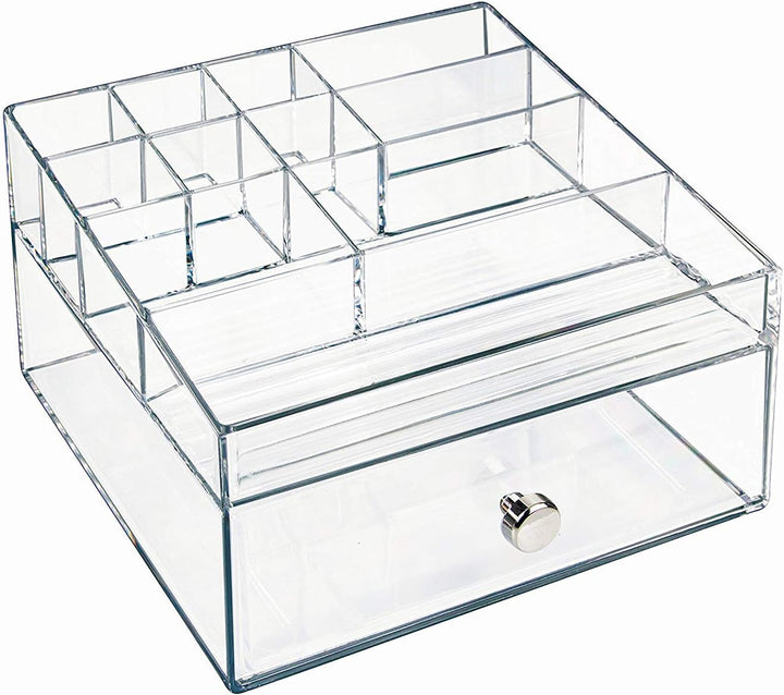 iDesign 37360EU Clarity Kosmetik-Organizer mit Schublade, durchsichtig, Kosmetik-Organizer mit Schub