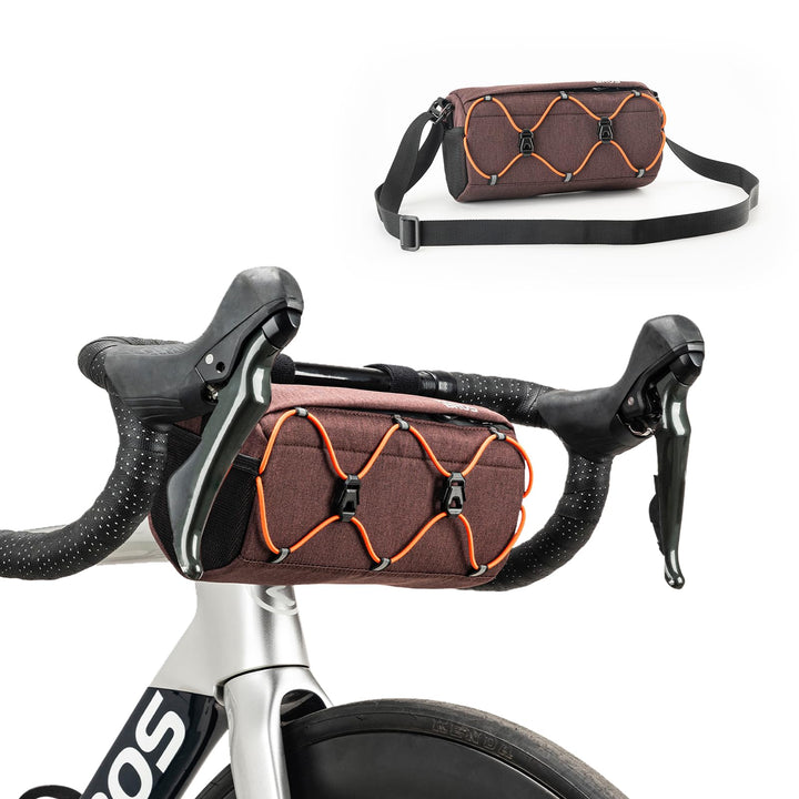 ROCKBROS Fahrrad Lenkertasche 2,2L als Umhängetasche | Fahrradtasche vorne mit abnehmbarem Tragegurt