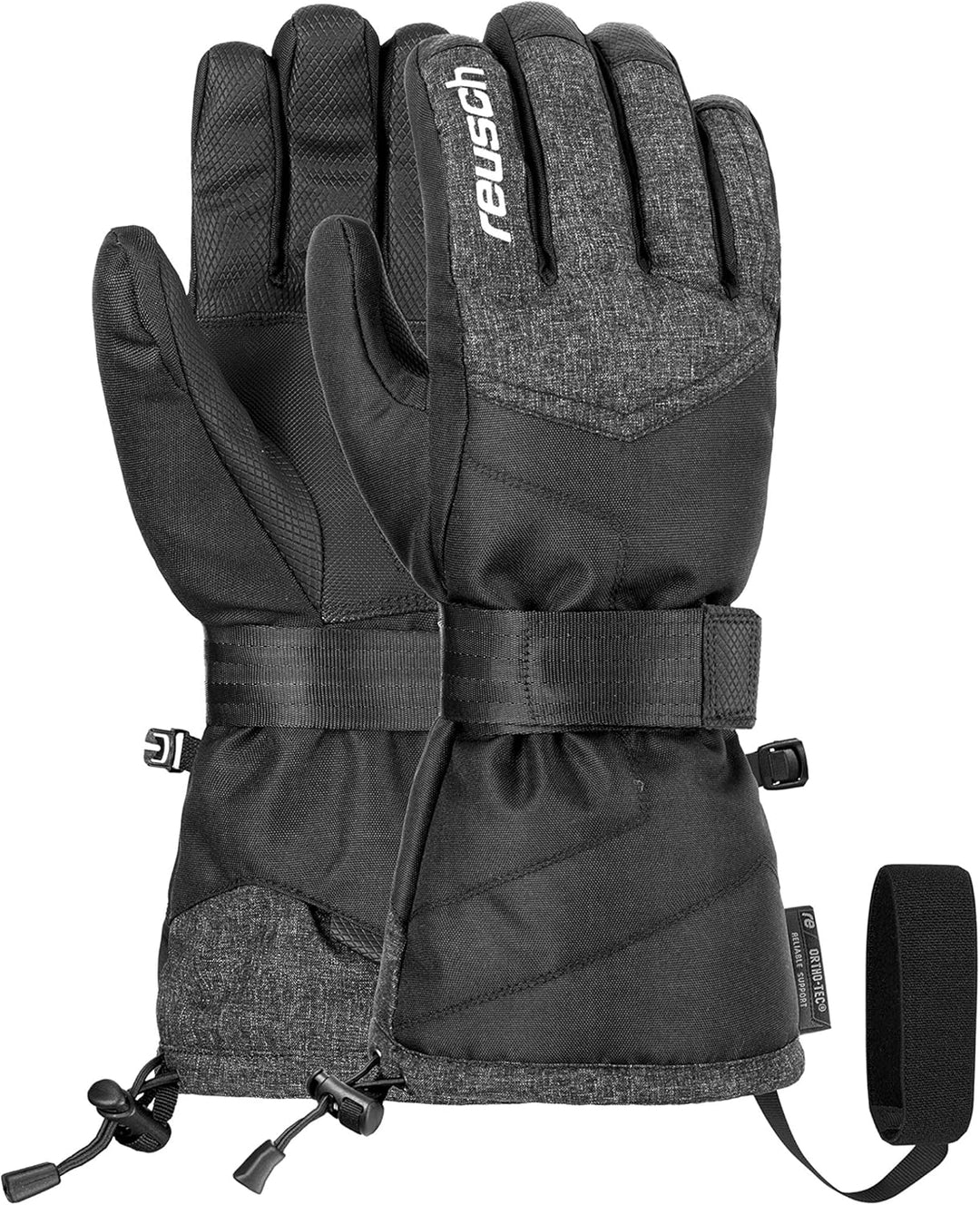 Reusch Herren Baseplate R-tex Xt Handschuhe 7.5 black/ black melange/Silver, 7.5 black/ black melang