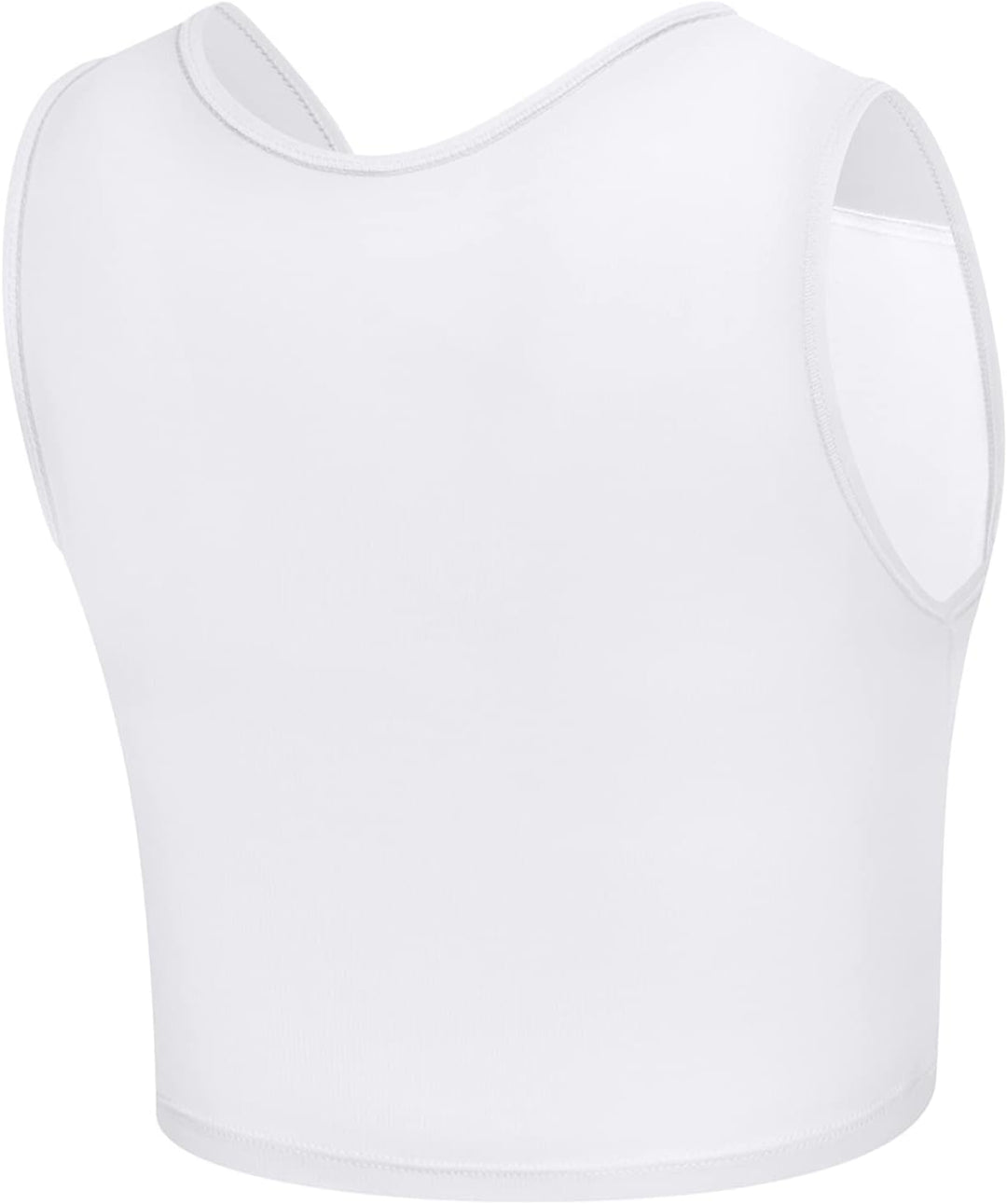 Brust Binder Transgender FTM Cosplay Atmungsaktive Halb Trans Binder Tank Top Weiss 4XL, Weiss 4XL