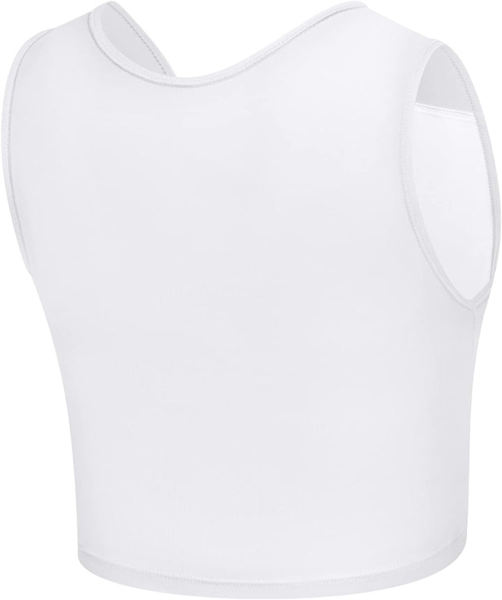 Brust Binder Transgender FTM Cosplay Atmungsaktive Halb Trans Binder Tank Top Weiss 4XL, Weiss 4XL