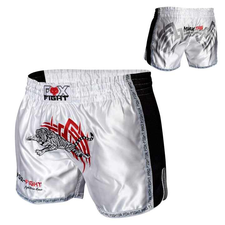 FOX-FIGHT Thai Short Tiger Fight Hosen Shorts Muay Thai Kickboxen UFC Kampfsport Boxen Training MMA