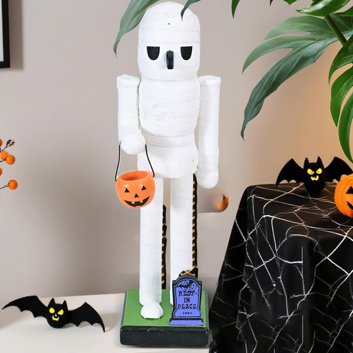 Generisch Halloween Holz-Nussknacker,Dekoration für Feiertage Skelett Kürbis Nussknacker | Geschenkt
