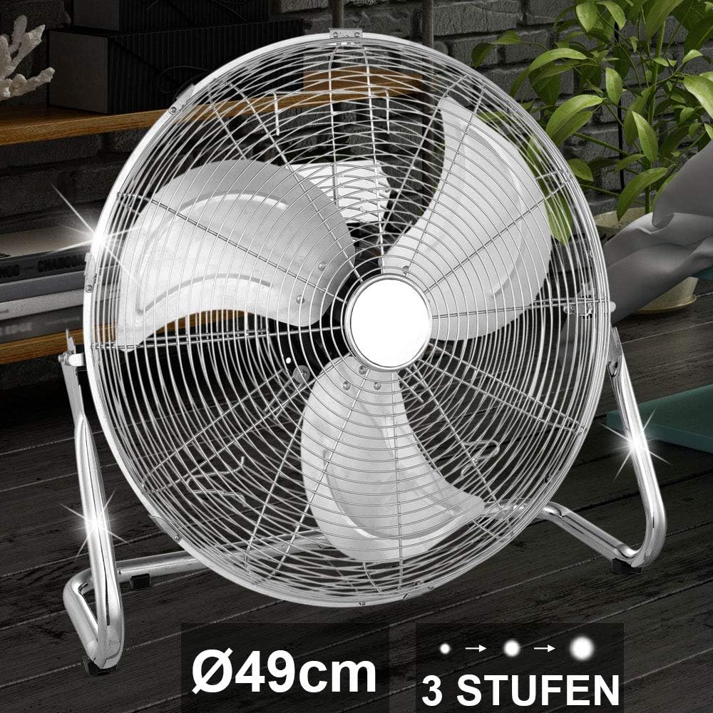 GLOBO 20 Fan, mit Chrom Klingen, Aluminium, 314, Silber