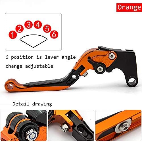 FXCNC CNC Aluminum Folding Extendable Adjustable Brake Clutch Levers compatible for KTM 690 SMC/SMC-