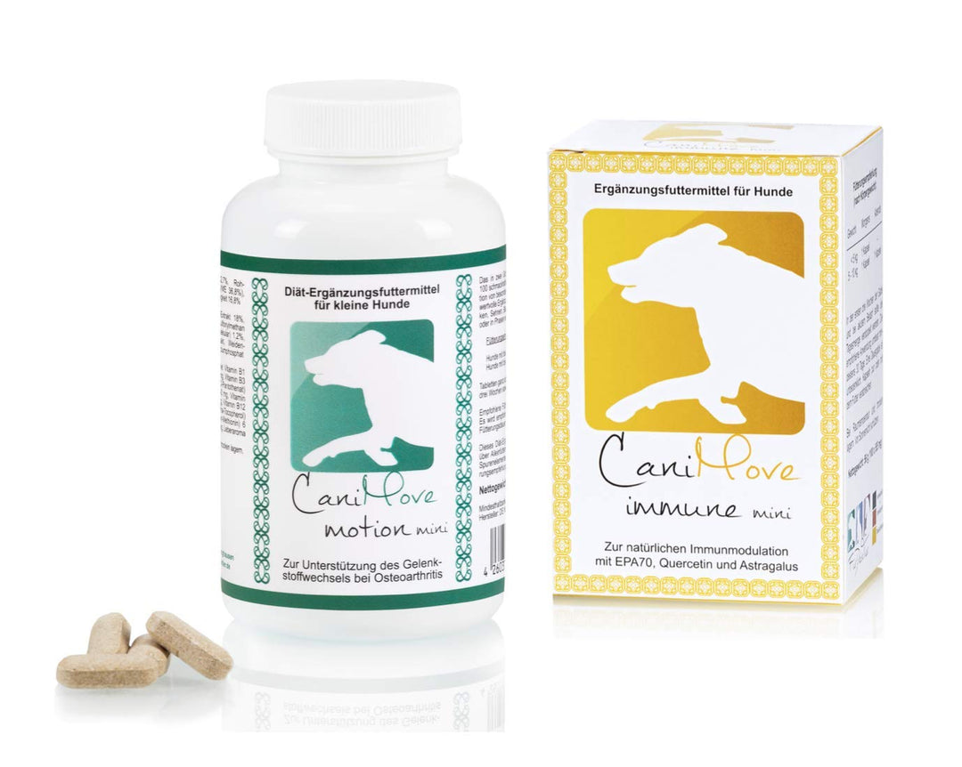 CaniMove Immune (ehemals EPA70) Mini &amp; Motion Mini - Das Kombipaket mit je 1 Packung für kleine Hund