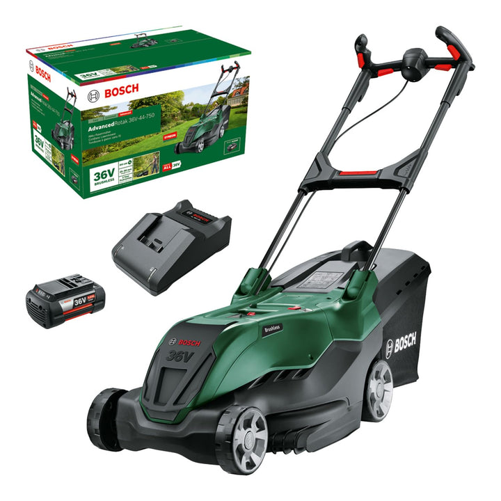 Bosch leistungsstarker Akku-Rasenmäher AdvancedRotak 36V-44-750 1 Akku | 4.0 Ah Neues Design | Advan