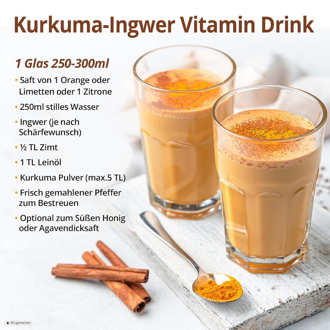 Bio Kurkuma Pulver I Kurkuma Pulver Bio I Kurkumapulver aus kontrolliert biologischem Anbau I Abgefü