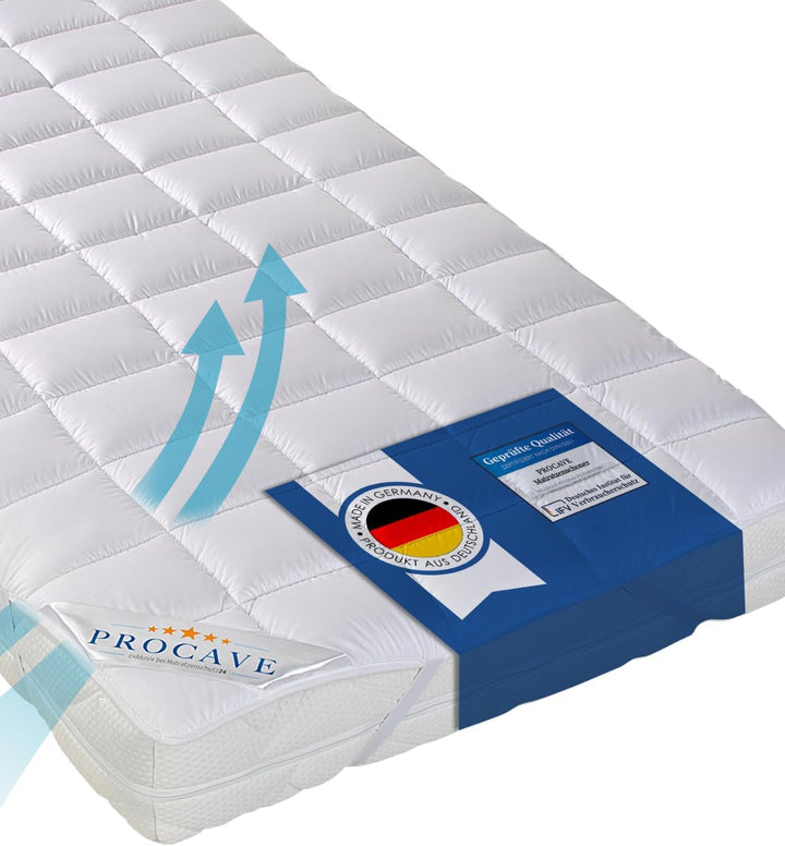 PROCAVE Matratzenschoner Micro-Comfort - Matratzenbezug - Matratzentopper - atmungsaktive Matratzena
