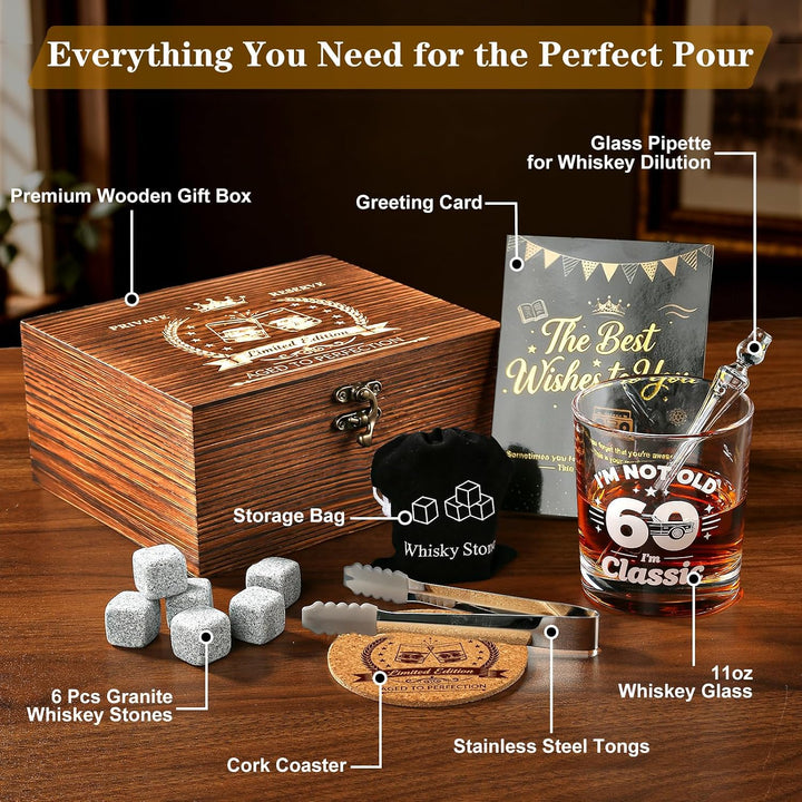 EXREIZST60. Geburtstag Geschenk Mann – Whisky Set 1966 Classic