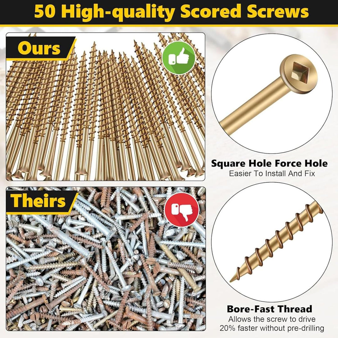 Boden Reparatur Set, Squeak No More Kit Eliminiert Boden Quietschen, Enthält 5 Hilfswerkzeuge und 50