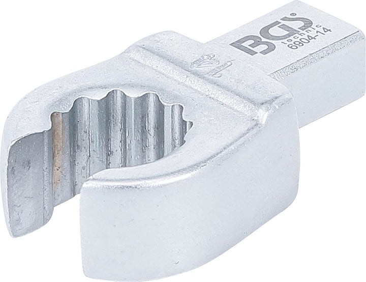 BGS 6904-14 | Einsteck-Ringschlüssel | offen | 14 mm | Aufnahme 9 x 12 mm, 14 mm