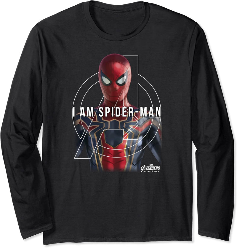 Marvel Avengers: Infinity War I Am Spider-Man Portrait Langarmshirt