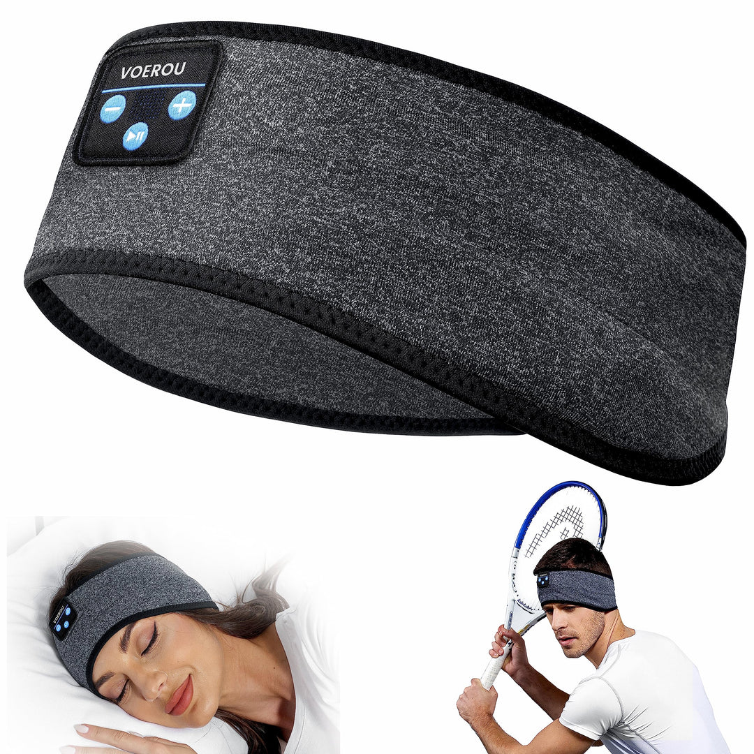 Voerou Cuffie per dormire Con Fascia Bluetooth, cuffie Wireless Comfy Band, cuffie per dormire Con a