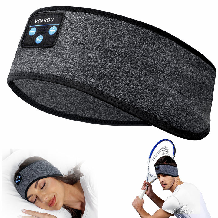 Voerou Cuffie per dormire Con Fascia Bluetooth, cuffie Wireless Comfy Band, cuffie per dormire Con a