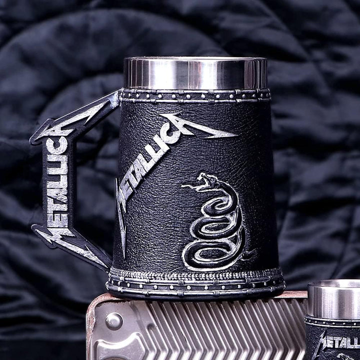 Nemesis Now B5220R0 Bierkrug, offizielles Lizenzprodukt, Metallica Album, 14,5 cm, Schwarz