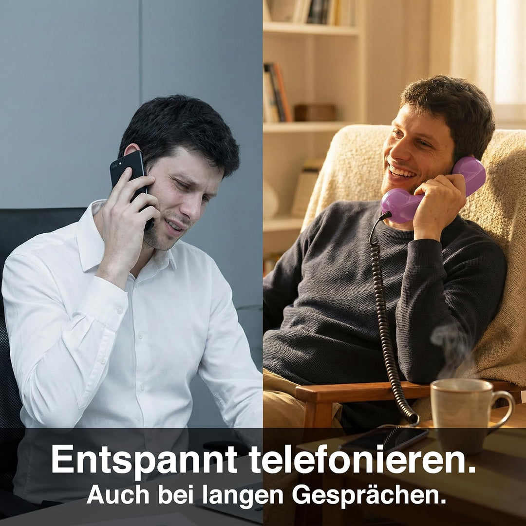 Retro Handyhörer für Apple iPhones mit Lightning (passender Adapter mit inbegriffen) in der Form ein