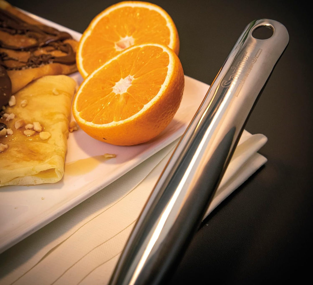 Spring Vulcano Classic Crepes Pfanne 28 cm | Edelstahl | 5-Lagen-Mehrschichtmaterial | Antihaftbesch