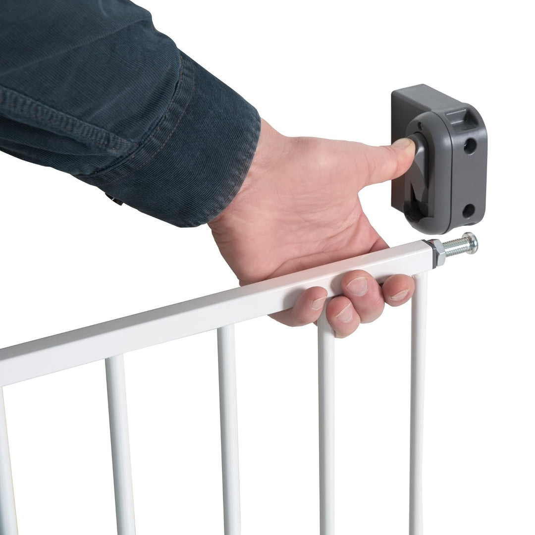 roba Türschutzgitter 'Easy Step', Metall Schutzgitter weiss, extra hoch, variable Breite 60-97cm