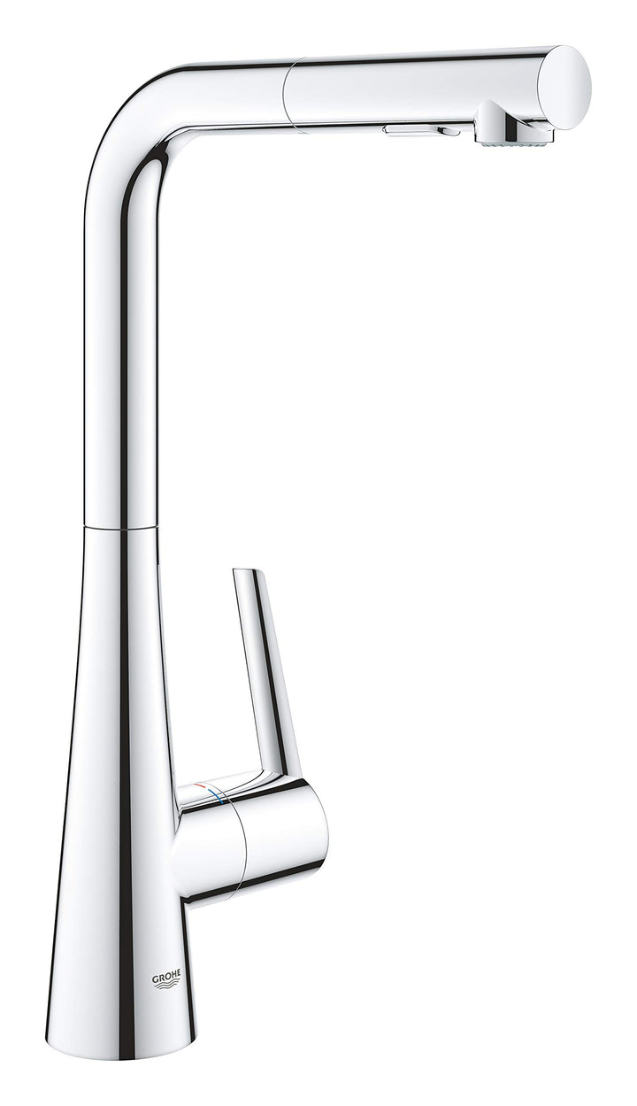 GROHE Zedra | Einhand-Spültischbatterie, DN 15 | Chrom | 32553002 Spültischarmatur mit Herausziehbar