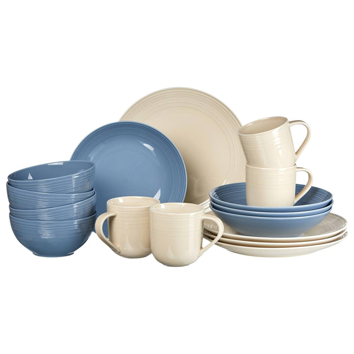 Ritzenhoff & Breker Kombiservice Levi, 16-teilig, Blau / Creme, 45x26x34 cm, Blau / Creme