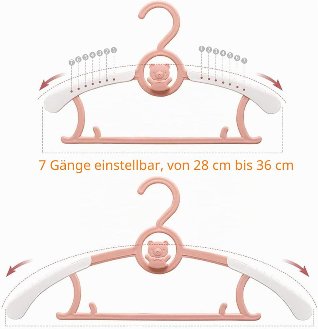 Spesh 20 Stücke Kinderkleiderbügel 28-36cm Verstellbare Baby Kleiderbügel Kunststoff Kleiderbügel mi