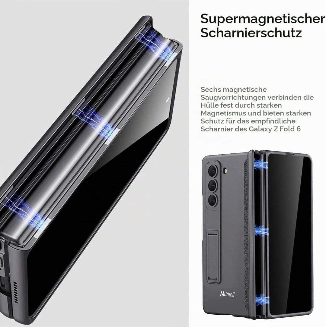 Miimall Kompatibel mit Samsung Galaxy Z Fold 6 Hülle mit Displayschutz Anti-Peeping+Magnetischer Sch