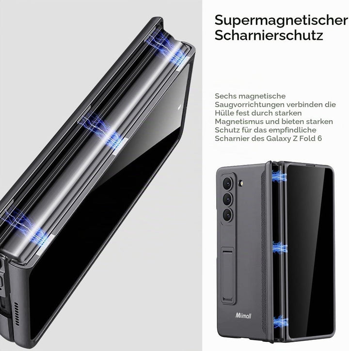 Miimall Kompatibel mit Samsung Galaxy Z Fold 6 Hülle mit Displayschutz Anti-Peeping+Magnetischer Sch