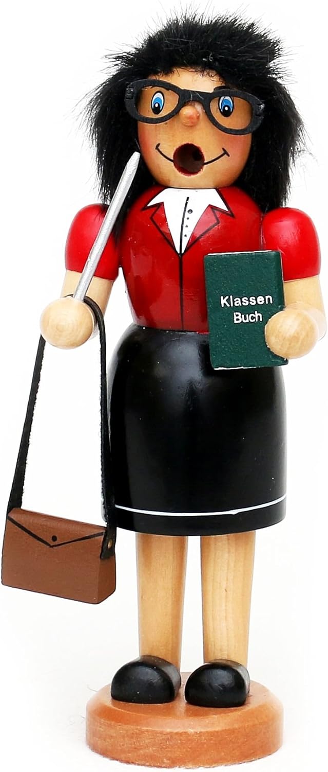 Wichtelstube-Kollektion Räuchermännchen Räucherfrau Räuchermann Lehrerin Räucherfigur 19cm