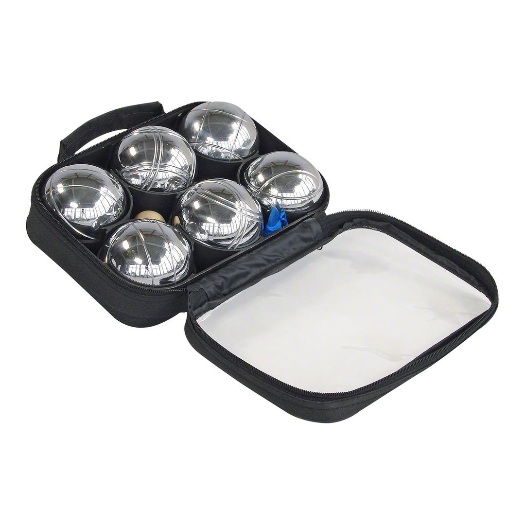 Boule-Set mit Nylontasche, glanzverchromt, 6 Stück