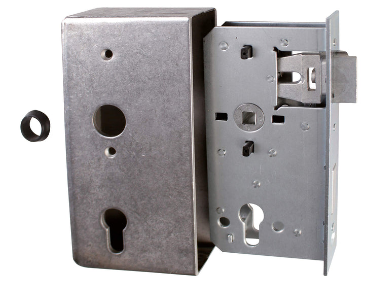 Alberts 413453 Schlosskasten | mit verzinktem Schloss | Stahl | Dornmass 55 mm | 185 x 90 x 34 mm, 1