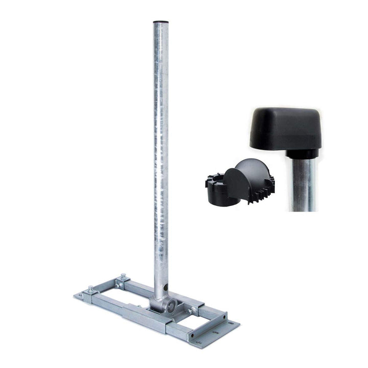PremiumX Deluxe X90-48 Dachsparrenhalter 90cm Mast Ø 48mm SAT Dach-Sparren-Halterung, Mastkappe mit
