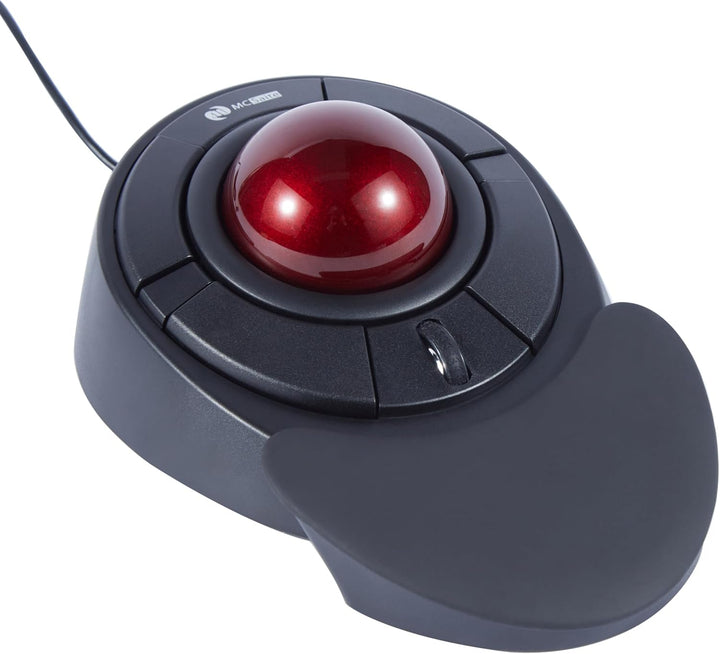 Wired Trackball Maus mit Scroll Wheel - Roter Ball
