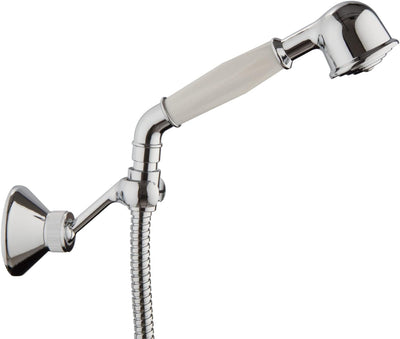 PaulGurkes Brausegarnitur Retro Nostalgie Handbrausen Set Duschkopf Brauseschlauch Halter Handbrause
