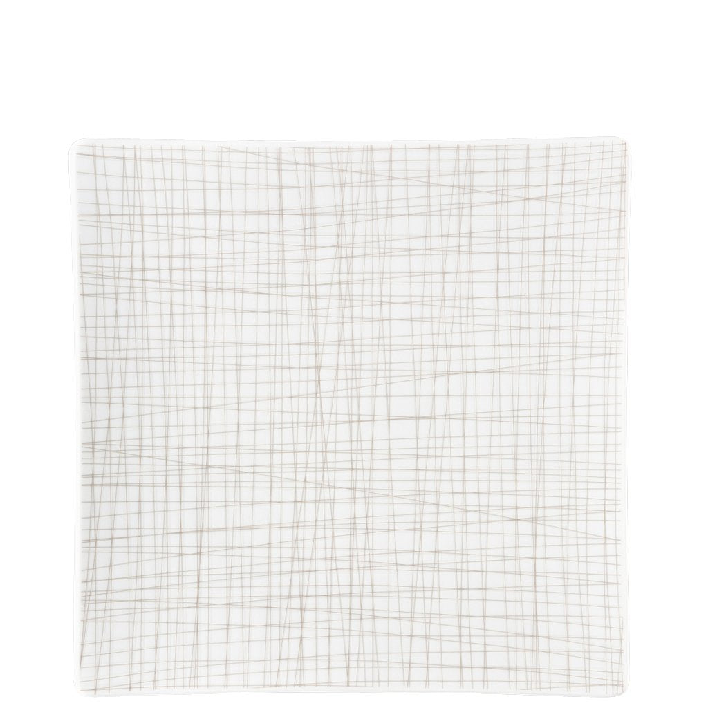 Rosenthal - Teller, Speiseteller; Essteller - Mesh Line - Walnut - quadratisch - flach - 27 cm - 1 S
