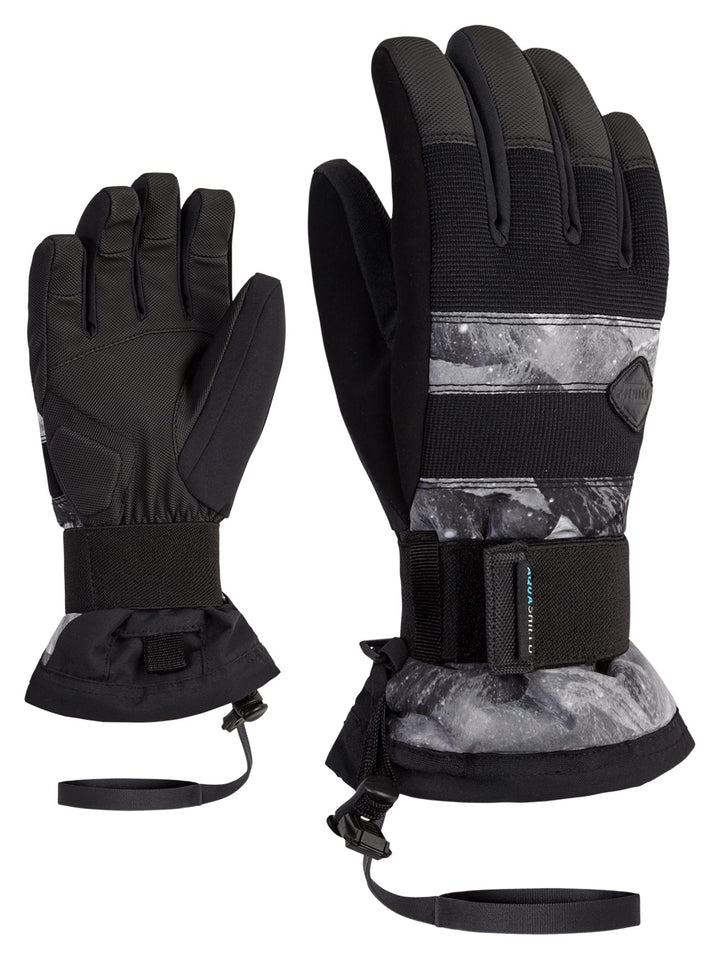 Ziener Kinder Manu Snowboard-Handschuhe/Wintersport | wasserdicht, atmungsaktiv Protektor S grey mou