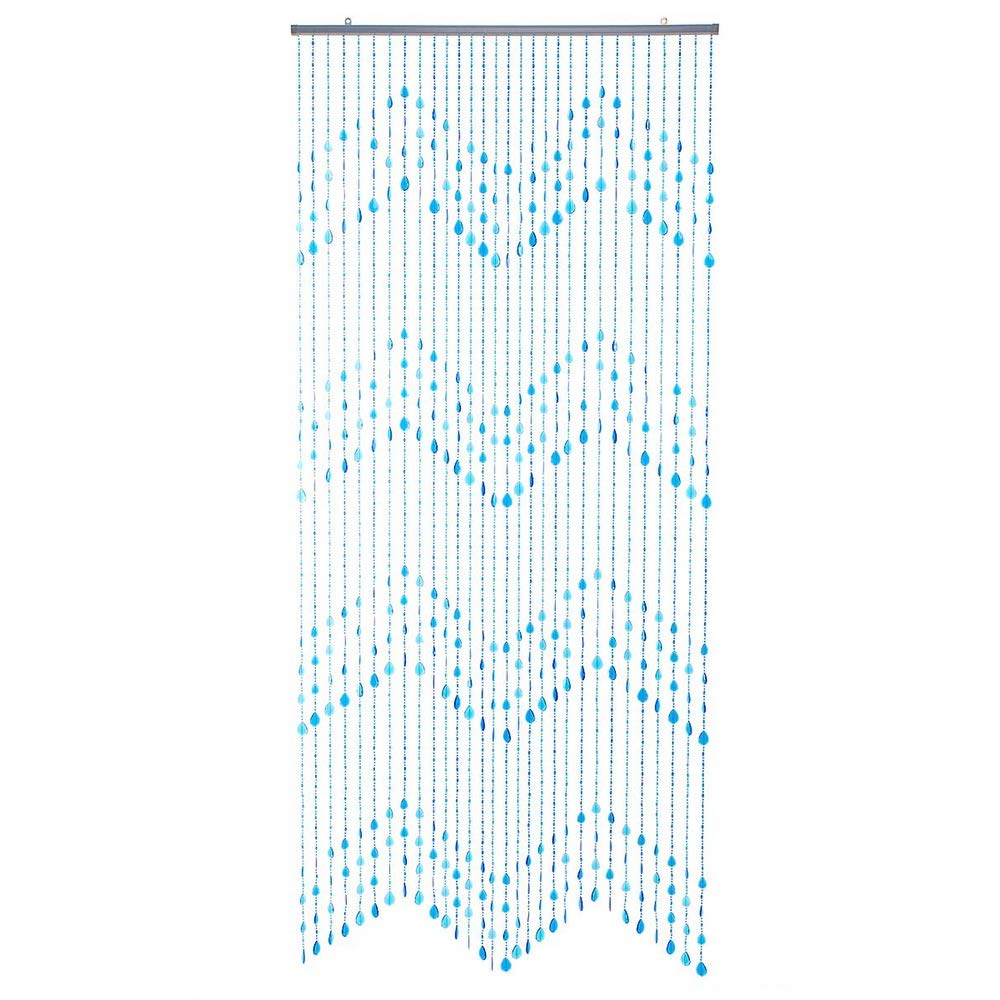 HAB & GUT -DV0183- Türvorhang KLUNKER Blau-Hellblau 90x200 Perlenvorhang Blue-marine, Blue-marine
