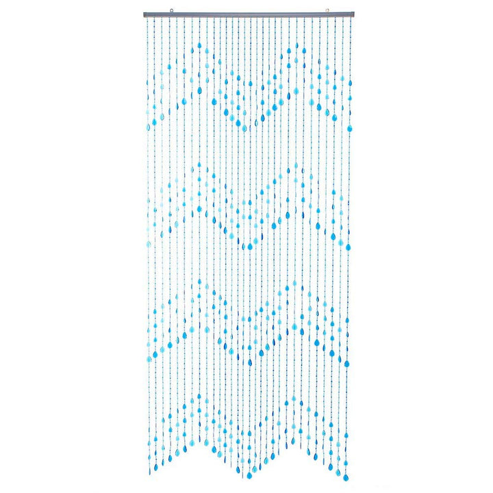 HAB & GUT -DV0183- Türvorhang KLUNKER Blau-Hellblau 90x200 Perlenvorhang Blue-marine, Blue-marine