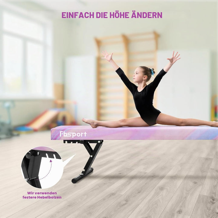 FBSPORT schwebebalken Kinder schwebebalken für zuhause schwebebalken höhenverstellbar Gymnastik Bala