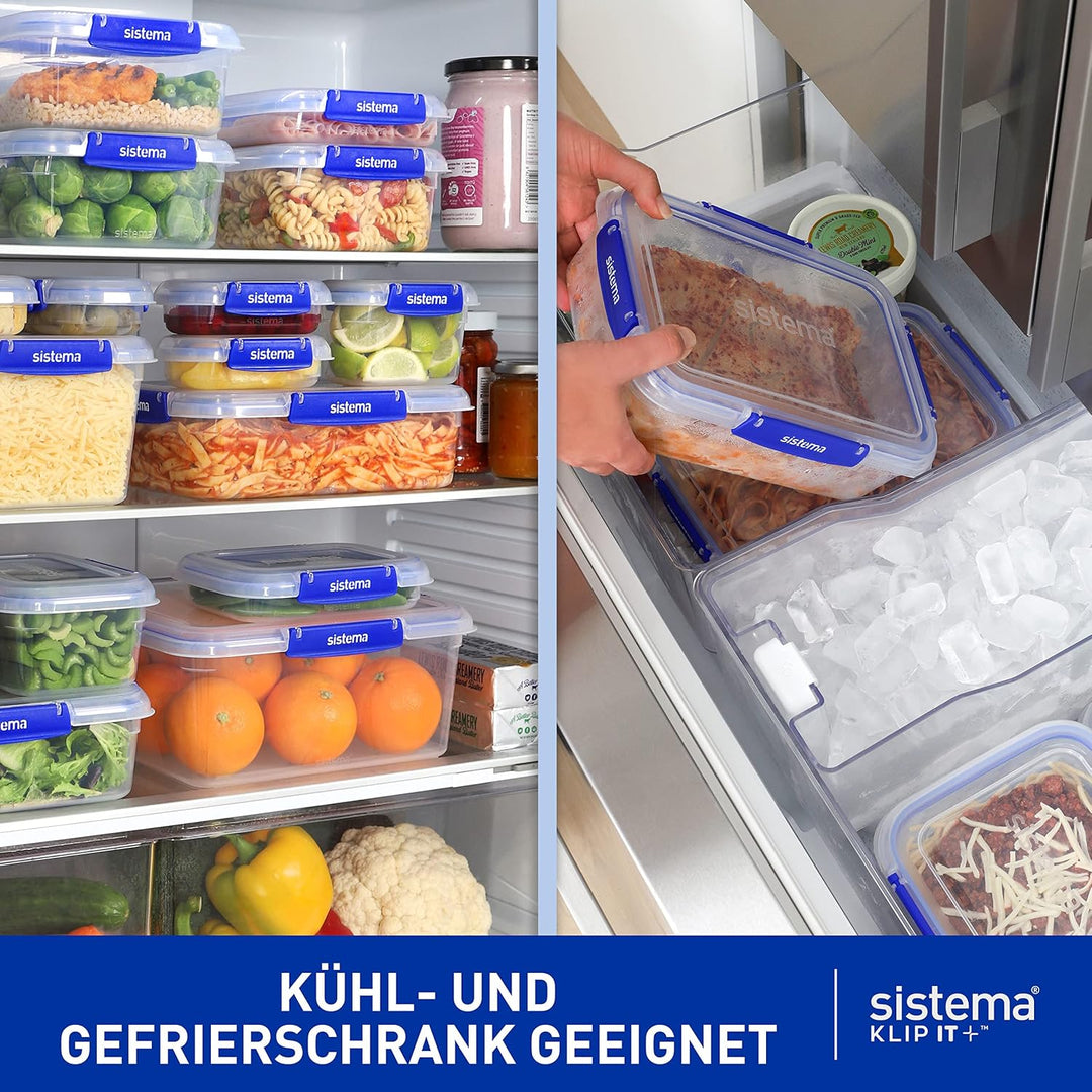Sistema Klip It Lebensmittelbehälter 2 Liter (3er-Pack), Mahlzeiten- und Essensvorbereitung, mikrowe