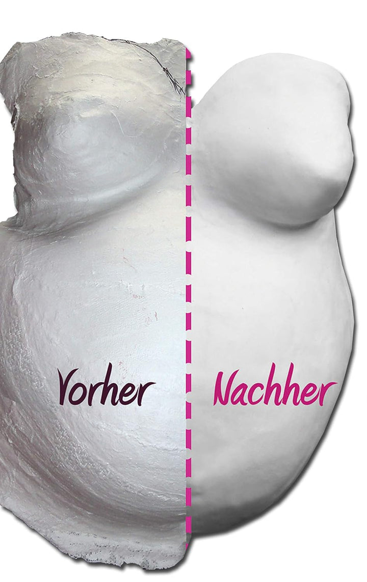 bambelina® Flächenveredelung Set für einen Babybauch Gipsabdruck, zur Glättung von rauhen Gipsoberfl