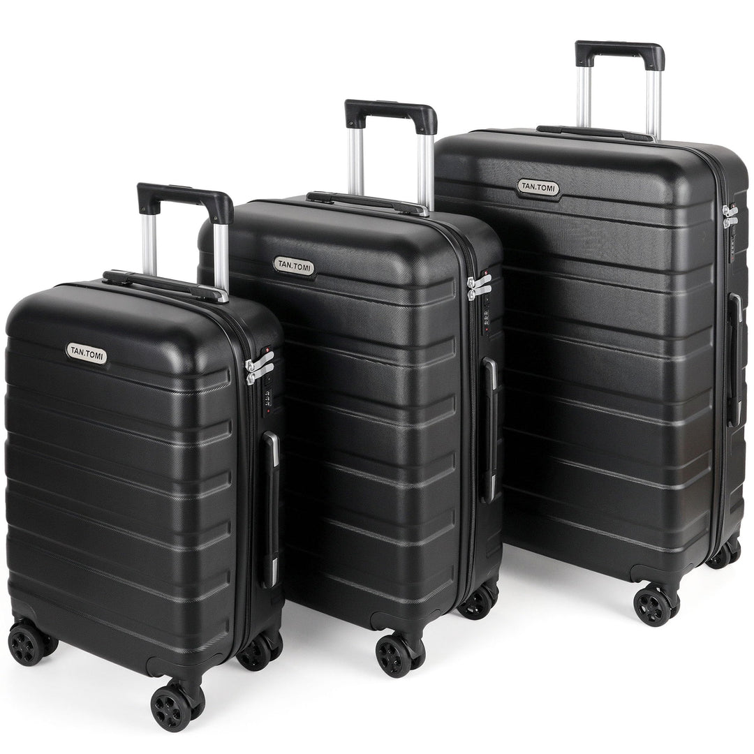 TANTOMI Kofferset 3-teilig, ABS Hartschalenkoffer Set, Reisekoffer Set mit Rollen, Gepäck-Sets (20/2