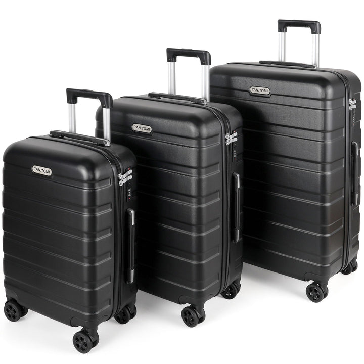 TANTOMI Kofferset 3-teilig, ABS Hartschalenkoffer Set, Reisekoffer Set mit Rollen, Gepäck-Sets (20/2