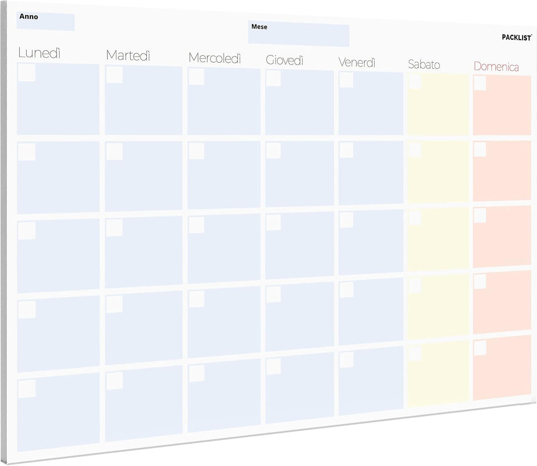 Planner Settimanale + Mensile Scrivania - Due Planning da Tavolo A4, Agenda Settimanale - Mensile -
