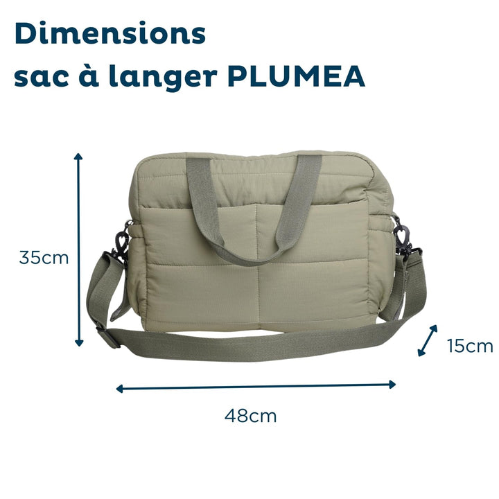 Thermobaby - Wickeltasche, gesteppt, Plumea – Tasche für Mutter und Baby – Tasche mit Wickelunterlag