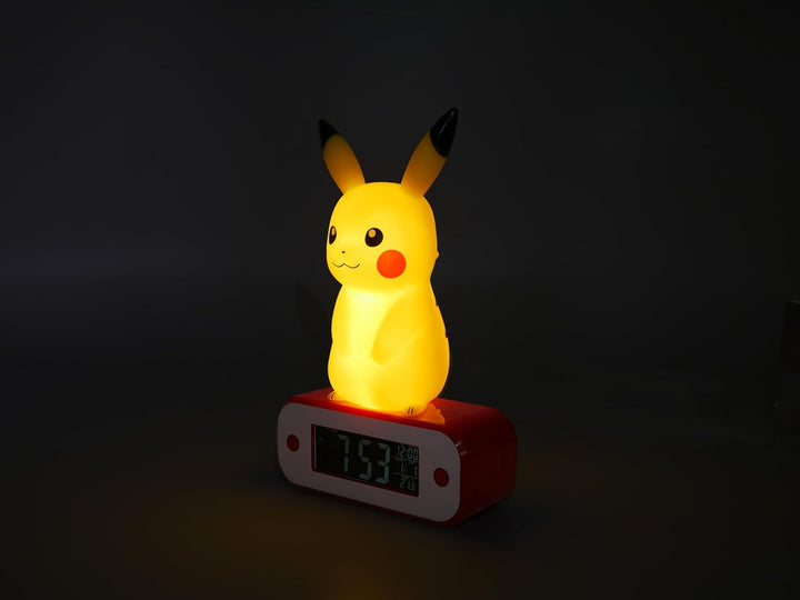 Teknofun - Pokémon Wecker - Pikachu - Beleuchteter Retro-Bildschirm -gelb- Digitales Display - Progr