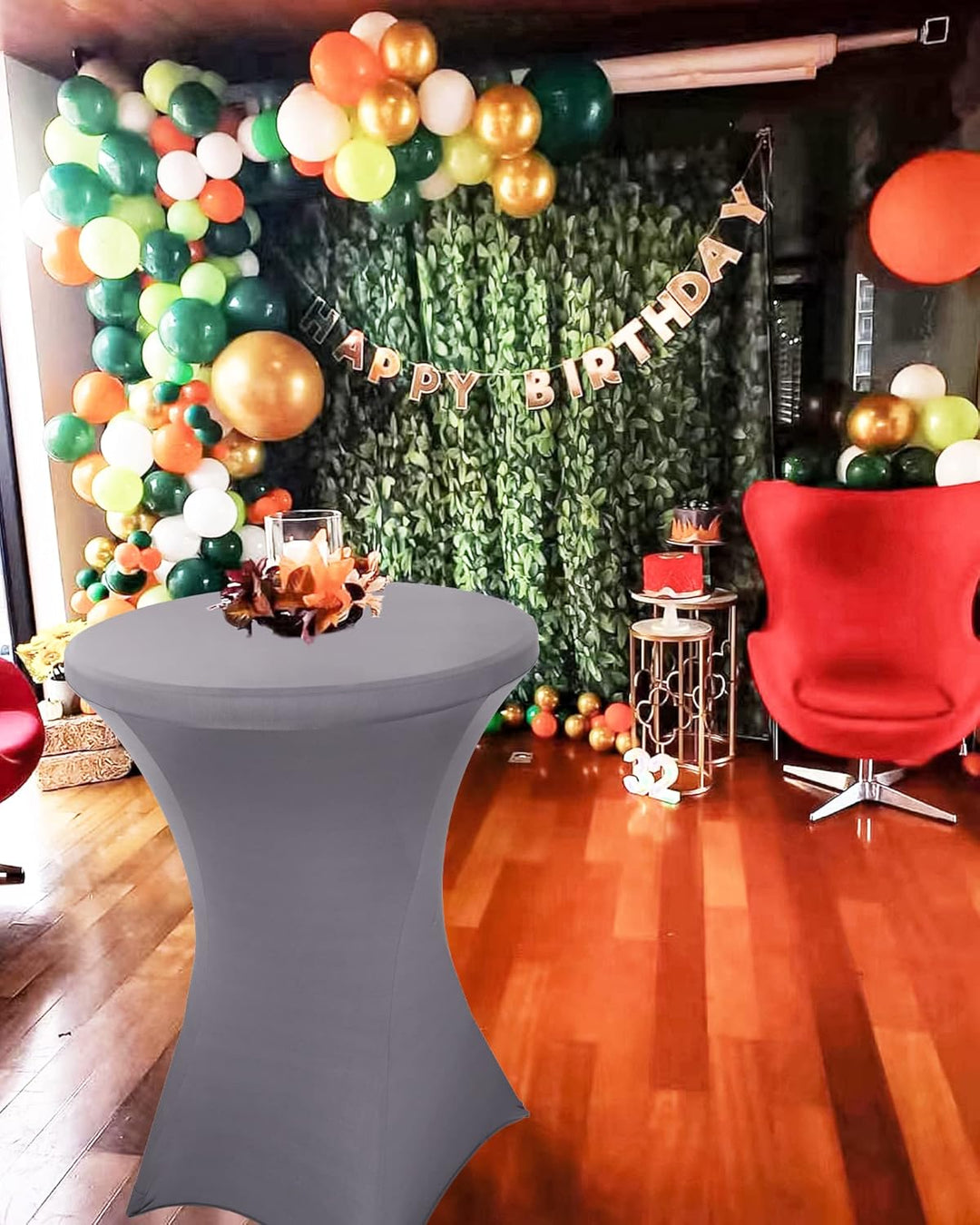 Pesonlook 3er-Set Stretch Stehtisch Husse für Bistrotisch Ø 80-85 cm Elegante,Verstärkung im Fussber