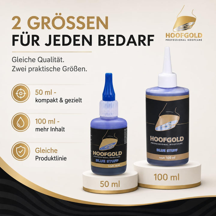 BlueStuff Hufpflegemittel 50 ml - Strahlfäule Pferd Mittel - schnelle Hilfe
